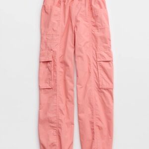 Aerie Pink Casual Joggers with Elastic Waistband